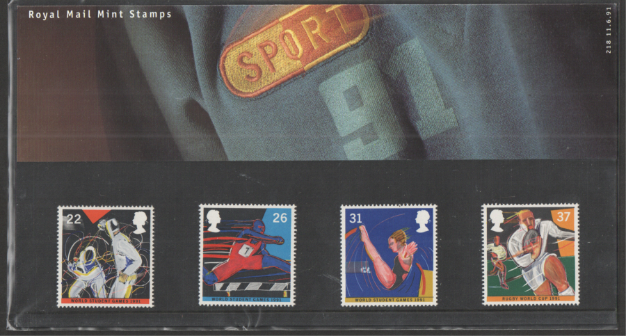 (image for) 1991 Sporting Events Royal Mail Presentation Pack 218 - Click Image to Close
